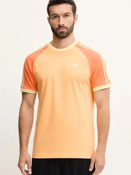 Тениска adidas Originals Cali Tee с десен оранжево