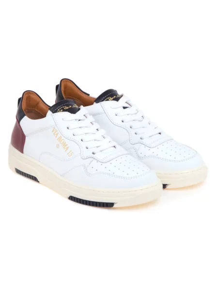 Sneakersy Via Roma 15 skórzane białe