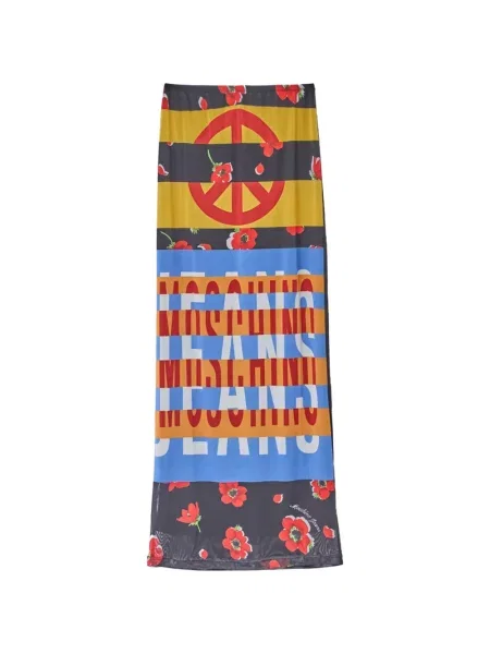 Fustă din denim Moschino Jeans cu imagine din tul negru