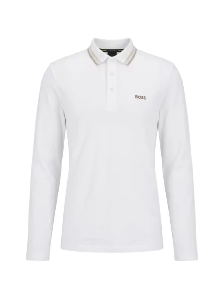Μακρύς polo Boss λευκό