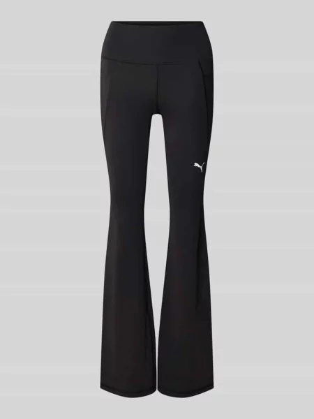 Legginsy o kroju slim fit do sportu z nadruk z logo model TAD ESSENTIAL' Puma Performance czarne