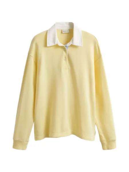 Gulerat lung tricou polo Gant galben