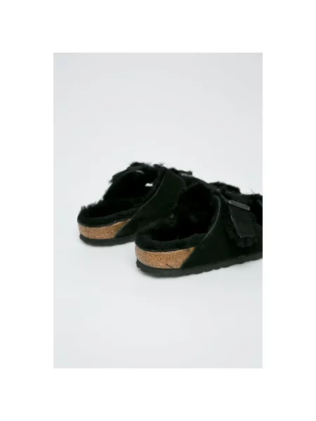 Trampki Birkenstock skórzane na sprzączkę czarne