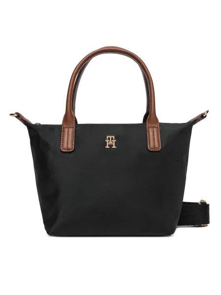 Bőr bőr táska Tommy Hilfiger fekete