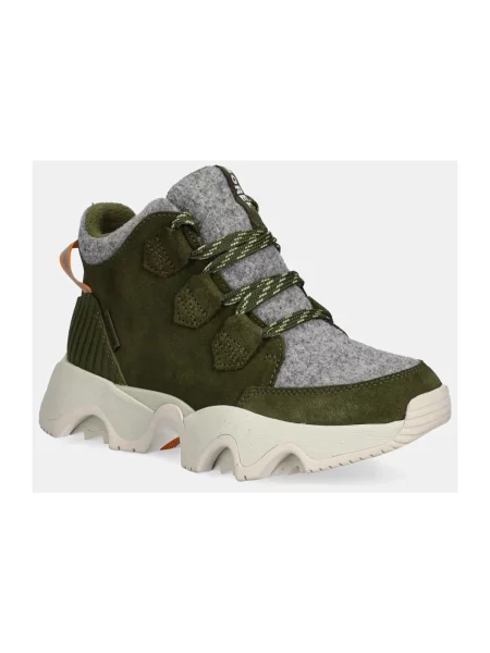 Sneakersy Sorel skórzane zielone