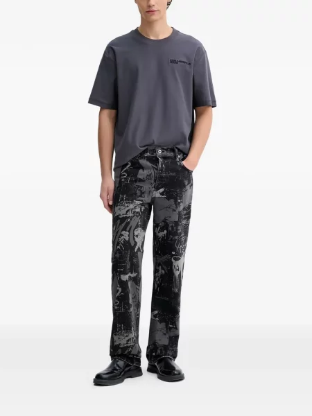 Μπλούζα Karl Lagerfeld Jeans με αυτόγραφο γκρι