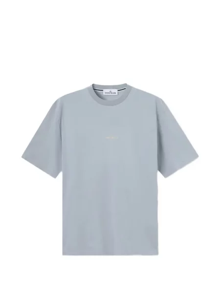 Tricou Stone Island cu imagine cu decolteu rotund albastru