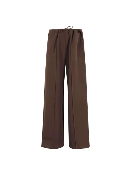 Spodnie La Piscine brązowe