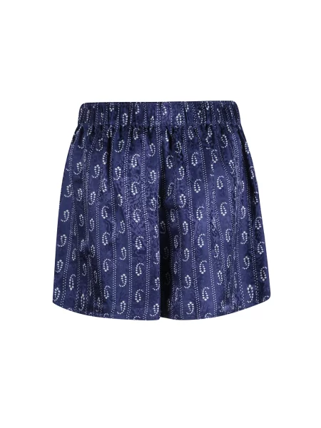 Szorty Tory Burch z nadrukiem niebieskie