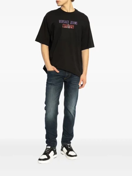 Tricou Versace Jeans Couture cu imagine negru