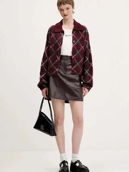 The Ragged Priest kardigan ciepły bordowy