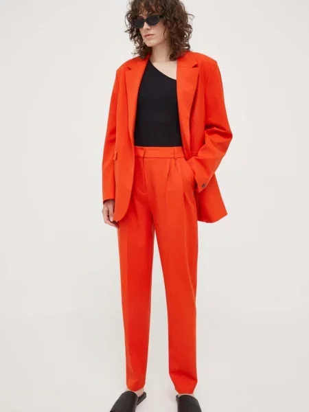 Піджак Samsoe Samsoe однобортний однотонна помаранчевий