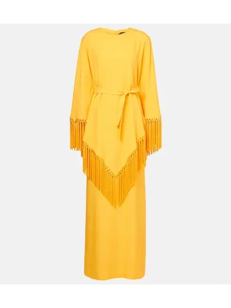 Obleka Taller Marmo z obrobami rumena