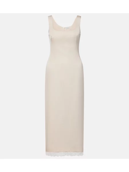 Rochie midi Magda Butrym de mătase alb