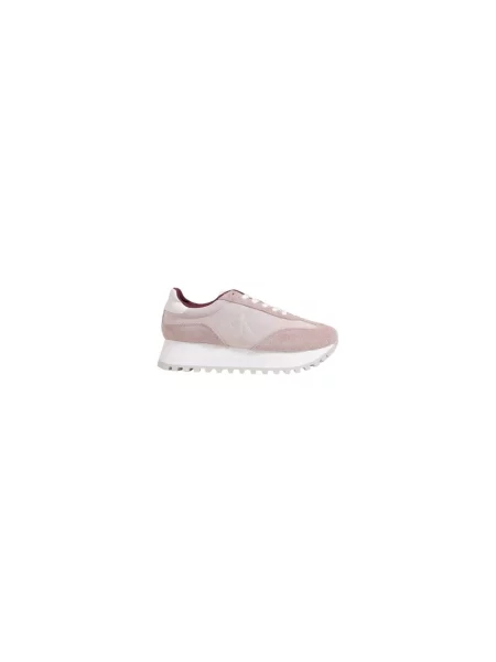 Sneakersy Calvin Klein Jeans sznurowane zamszowe białe