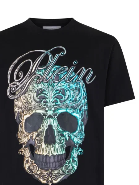 Tricou Philipp Plein din jerseu negru