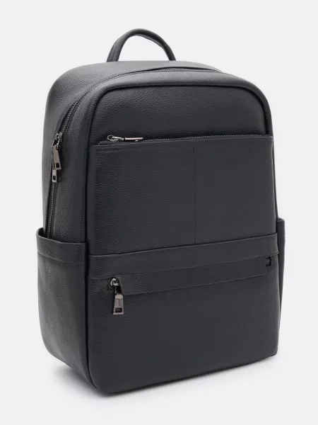 Кожаный повседневный рюкзак Borsa Leather черный