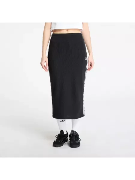Спідниця adidas Originals Knitted Skirt midi пряма чорний