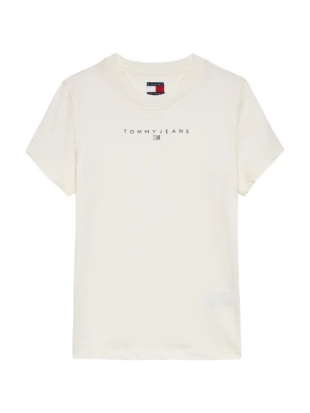 Tommy Jeans Tricou Bling Linear alb