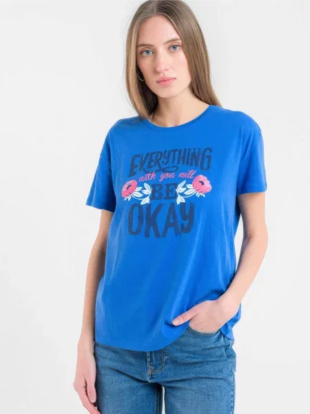 Piazza Italia Футболка Электрик без підкладки синій