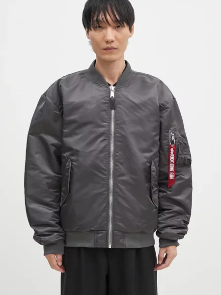 Яке тип бомбър Alpha Industries сиво