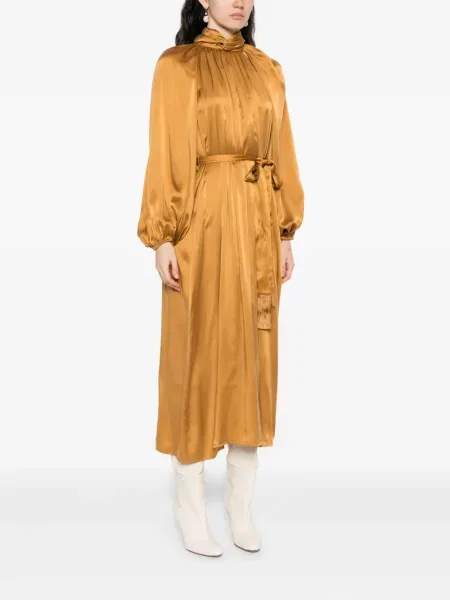 Rochie midi Zimmermann până la genunchi de costum maro