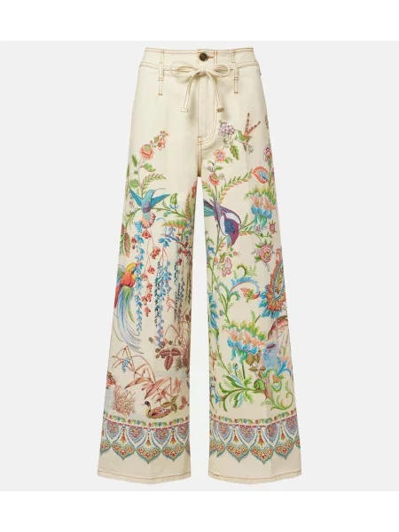 Blugi Etro cu imagine cu picior lat galben