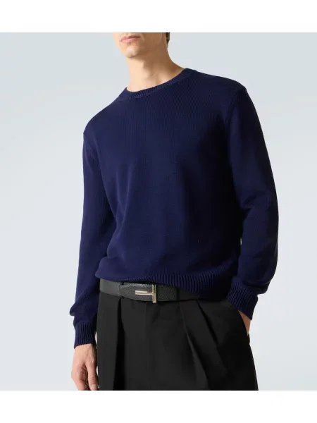Pulover Tom Ford de mătase albastru