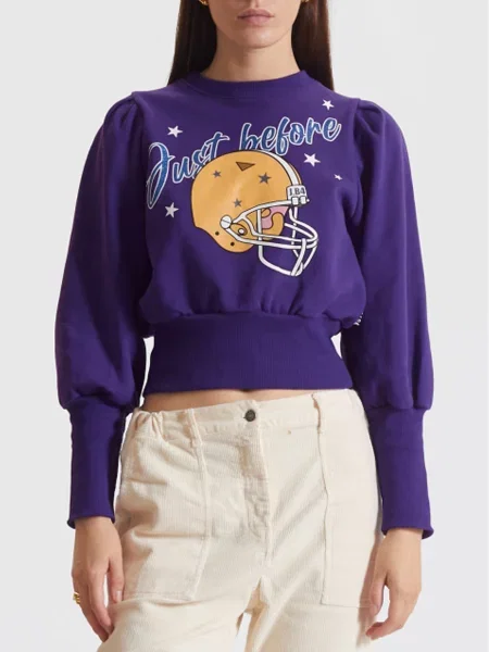 Світшот Just Before фіолетовий