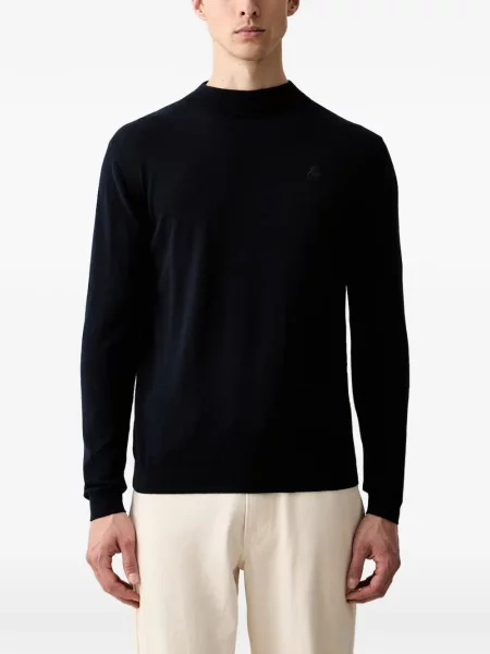 Pulover Karl Lagerfeld cu broderie albastru