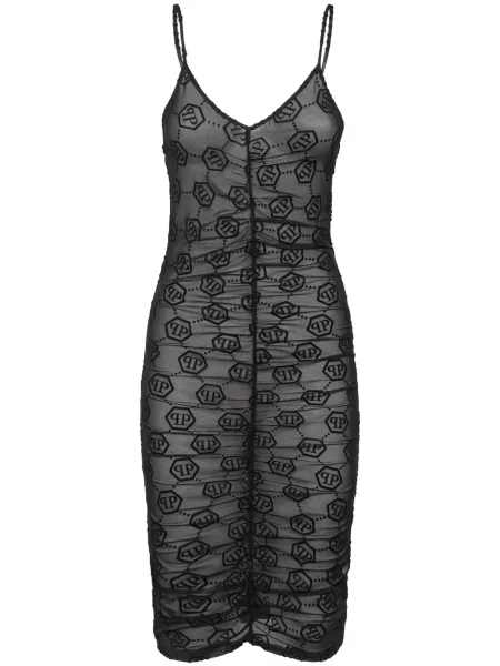 Rochie Philipp Plein din tul de costum negru