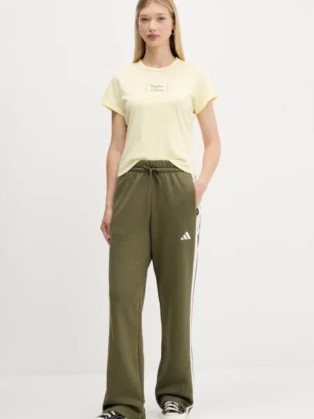 Спортивні штани adidas з аплікацією зелений