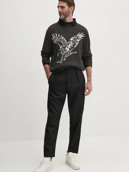 Однотонный лонгслив Lacoste черный