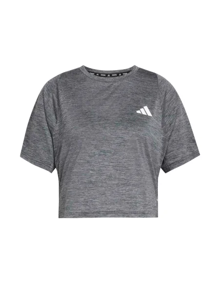 ADIDAS PERFORMANCE Funkční tričko šedá / černá bílá