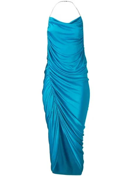 Rochie midi Marc Jacobs drapată până la genunchi de costum albastru