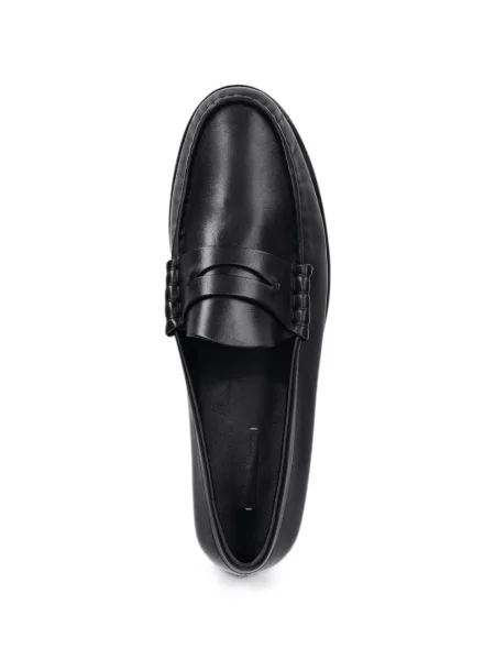 Pantofi loafer Max Mara din piele cu autograf negru