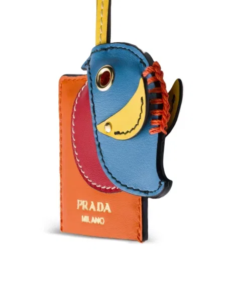 Pandantiv Prada din piele portocaliu