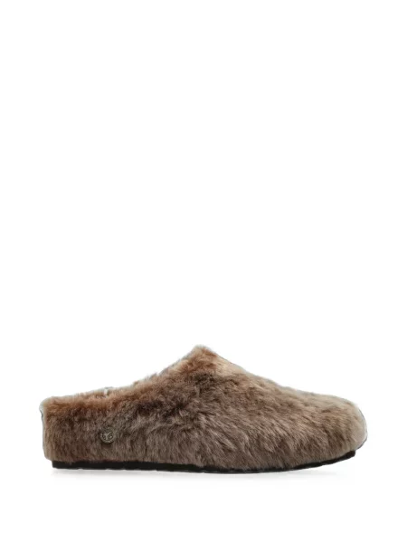 Мюли Birkenstock от овча кожа кафяво