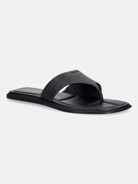 Pantofi Calvin Klein Jeans din piele fără toc negru