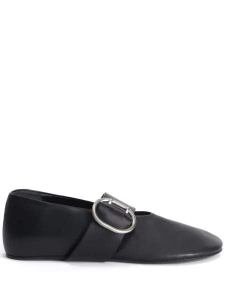 Balerini Jil Sander din piele negru