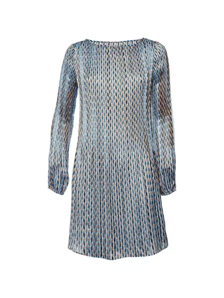 Rochie Maje cu imagine cu imprimeu geometric albastru