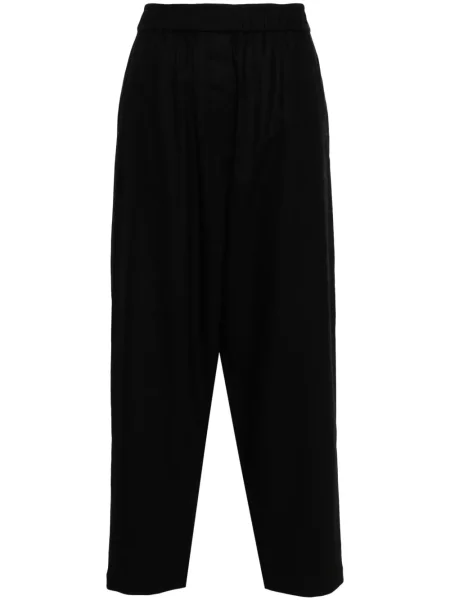 Pantaloni Giorgio Armani de flanelă negru