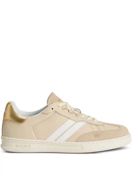 Sneakerși Woolrich din piele cu dungi