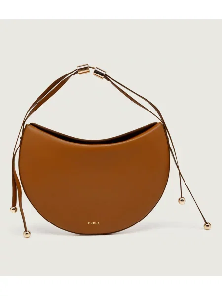 Furla keresztpántos táska női bőr Moonstone M barna