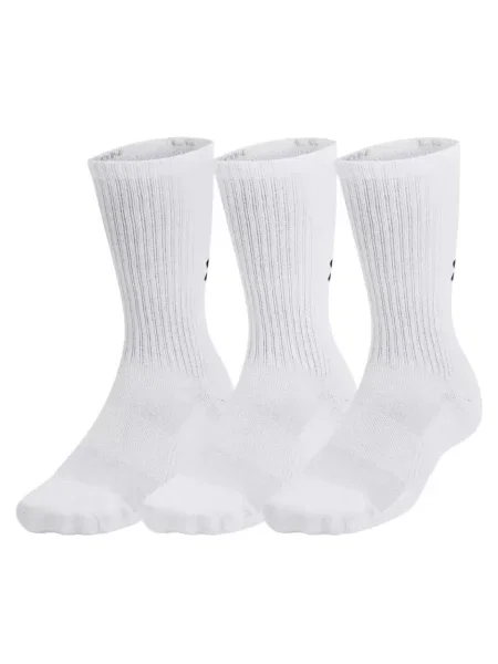 Zoknik Under Armour Training Cotton Crew 3 pár white/white/black Training Cotton Crew fehér