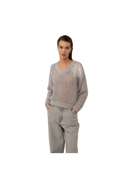 Sweter Panicale z alpaki szary