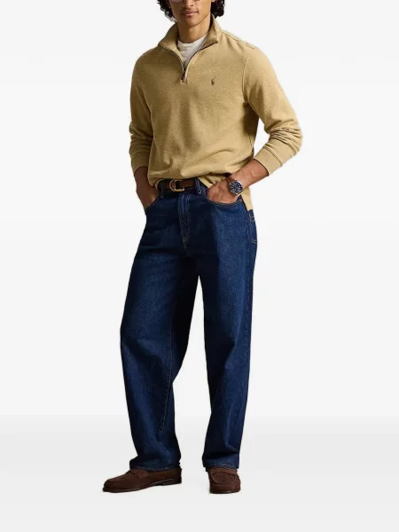 Gulerat tricou polo Polo Ralph Lauren cu decolteu în V fără mâneci maro