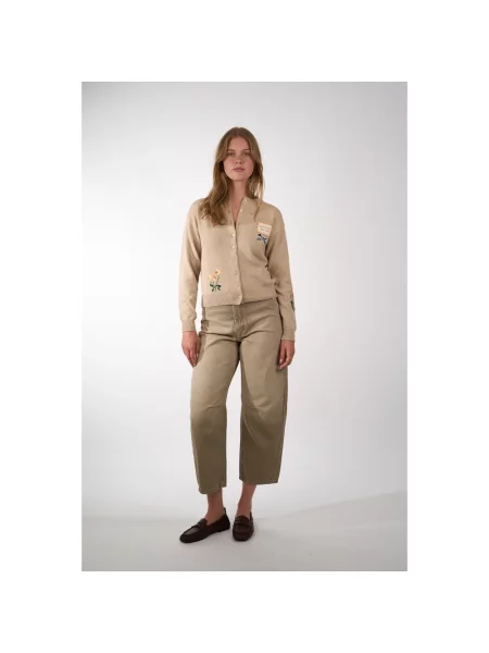 Dzianinowy sweter Max Mara beżowy