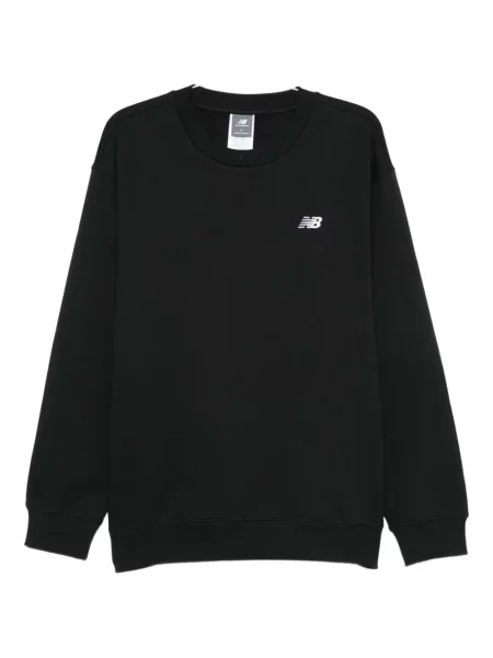 Hímzett kerek nyakú melegítő felső New Balance fekete