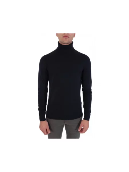 Dzianinowy sweter Hugo niebieski